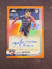 Lucho Acosta 2025 Topps Chrome MLS Auto Orange /25 FC Dallas
