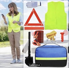 Car Emergency Breakdown Kit Roadside Safety Set Tow Rope Jumper Cables UK 