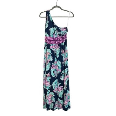 chinese dress ladies Vintage 60s 70s Hawaiian Dress Maxi in Cotton by Malia Honolulu Green  Fuchsia White Floral  Better Dresses Vintage