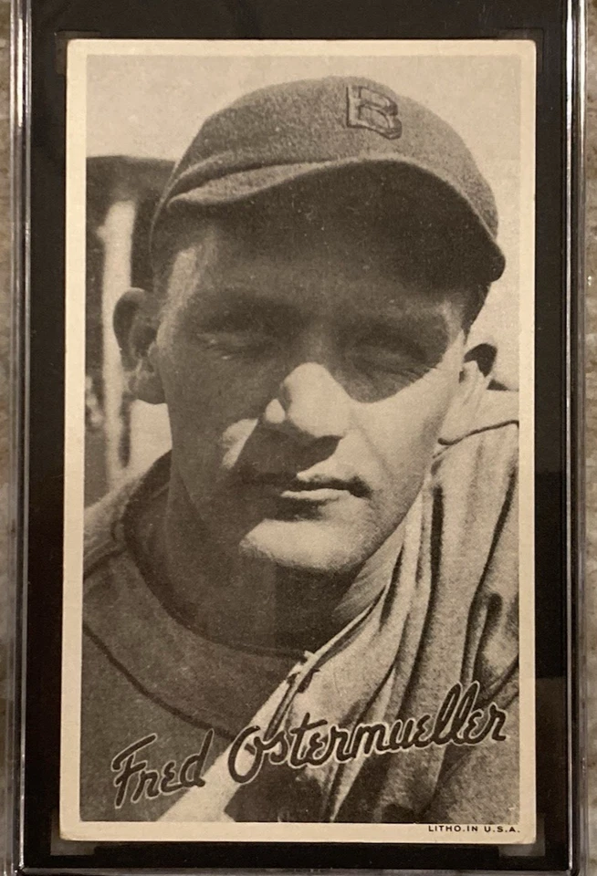 Cartão de beisebol FRED Fritz OSTERMUELLER 1936 Goudey caneta larga R314 classificação SGC MUITO BOM ESTADO 3 - Imagem 3 de 4