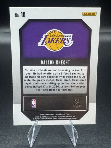 2024-25 Panini Prizm - Emergent #10 DALTON KNECHT Lakers Rookie RC - Bild 2 von 2