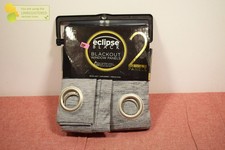 Eclipse 37"x63" Blackout Adagio Curtain Panels Gray