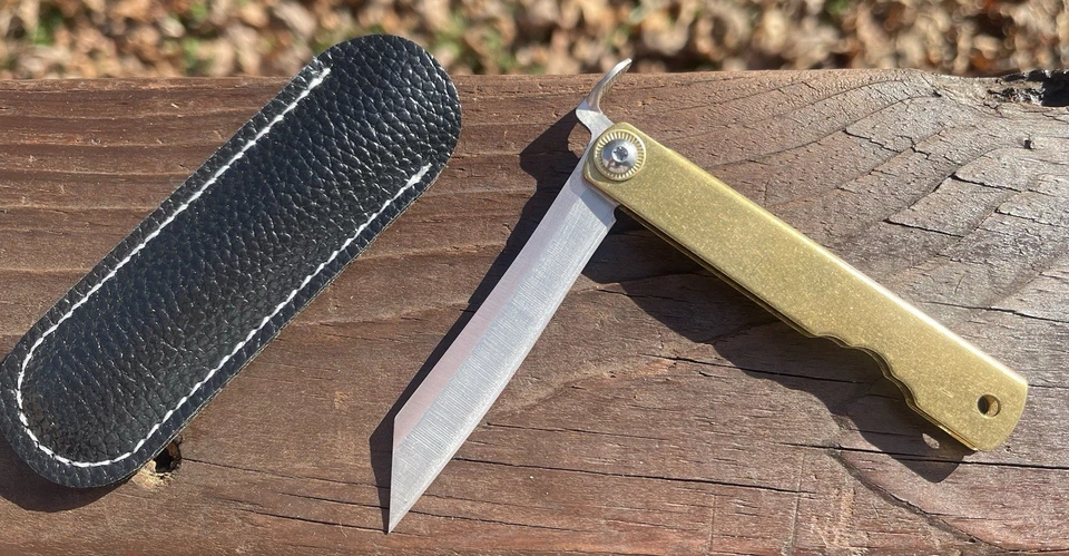 Cuchillo Plegable de Bolsillo Japonés Higonokami Nihontô Hoja EDC Foto 2 de 4