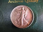1939 S Walking Liberty 90% Silver Half Dollar