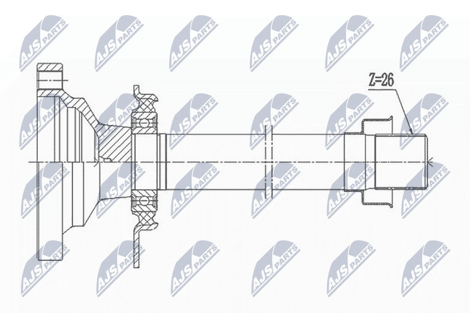 Fits NTY NPW-WW-004R1 Shaft shaft with support ⭐UK Stock⭐ - Image 7