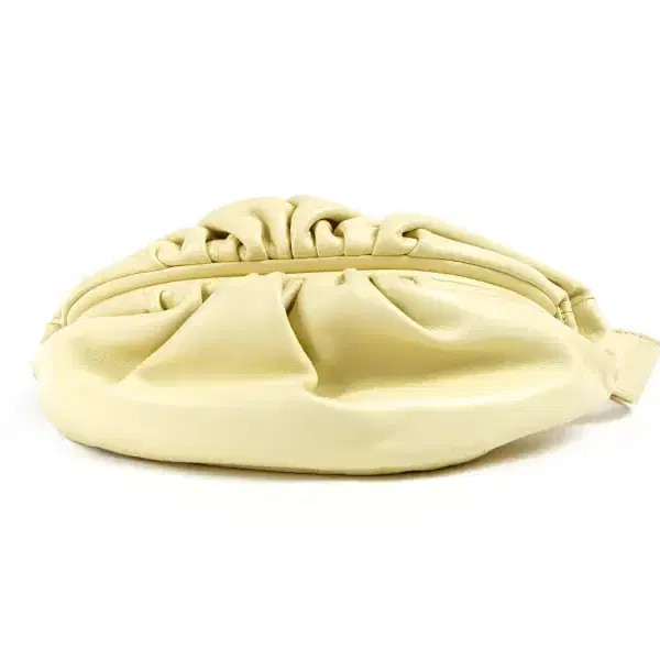 Bottega Veneta Leather Chain Belt Bag, Light Yellow, Italy thumbnail 4