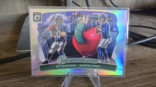 2025 Panini Donruss Optic Downtown Duos Prizm #1 Eli Manning Jaxson Dart