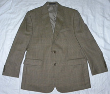 Mens RALPH LAUREN Wool Brown Houndstooth Sport Coat Jacket Blazer Size 42R EUC