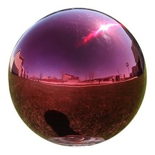 Stainless Steel Gazing Globe Mirror Ball, Colorful and Shiny Addition 10 inch