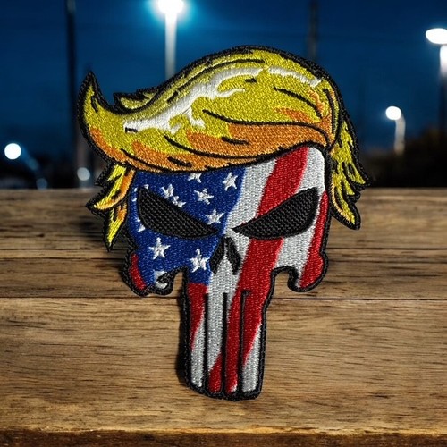 trump punisher Embroidery Patch 3.90" X 3.35" - Picture 2 of 9