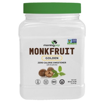 Monk Fruit Sweetener, golden Sugar Substitute, 5 lb, Keto Friendly, 1:1 Sugar...