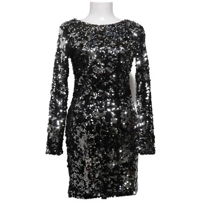 Gina Tricot, Cocktailkleid, Größe: XS, Doris dress, Schwarz/Silber #Ym3