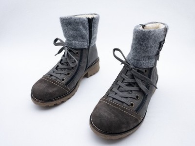 rieker Damen Winterschuh Winterstiefel Stiefel Grau Gr. 36 Grau EU Art. 38509-80