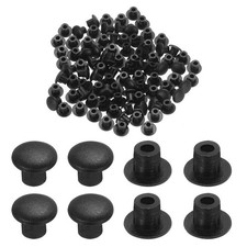 300pcs Plastic Hole Plugs, 5mm 3/16 Inch Black Screw Caps Cover Locking
