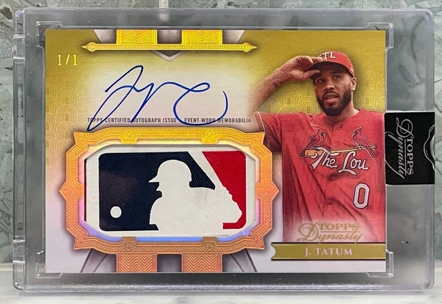 2024 Topps Dynasty Jayson Tatum Event-Worn MLB Logo Patch Auto Gold 1/1 SSP