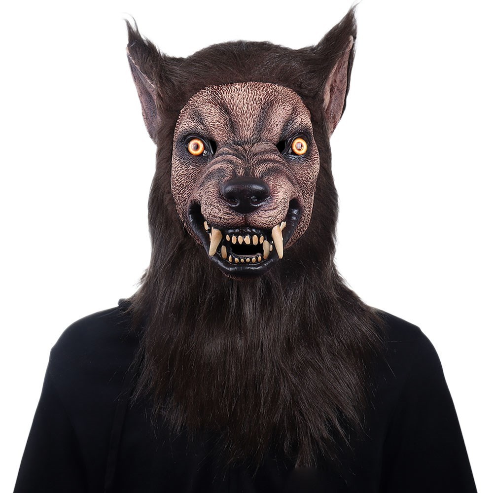 Máscara Hombre Lobo Disfraz Licántropo Cosplay Halloween Carnaval Horror