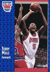 1991-92 Fleer #324 Terry Mills RC - BSK