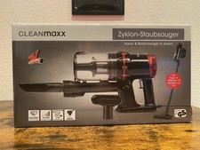 CLEANmaxx Zyklon-Handstaubsauger Staubsauger Staub Saugen 400W schwarz/rot