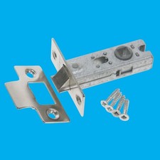 4x 65mm Nickel Plated Internal Sprung Catch Tubular Mortice Door Lever Latch