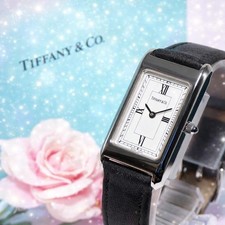 Good Condition Tiffany TIFFANY Square Leather Strap Watch Box TIFFANY,19373