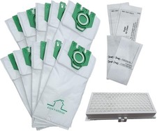 10 Type U Bags + 4 Filters + HA30 HEPA For Miele DU1 S7 Upright 3D Allergen