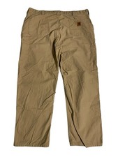 Carhartt Carpenter Pants Men 42x30 Brown Canvas Utility B151 LBR Workwear