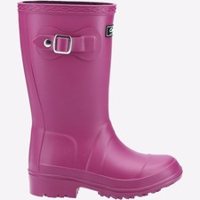 Image of Cotswold WATERPROOF Buckingham Junior Girls Wellington Rain Boots Pink