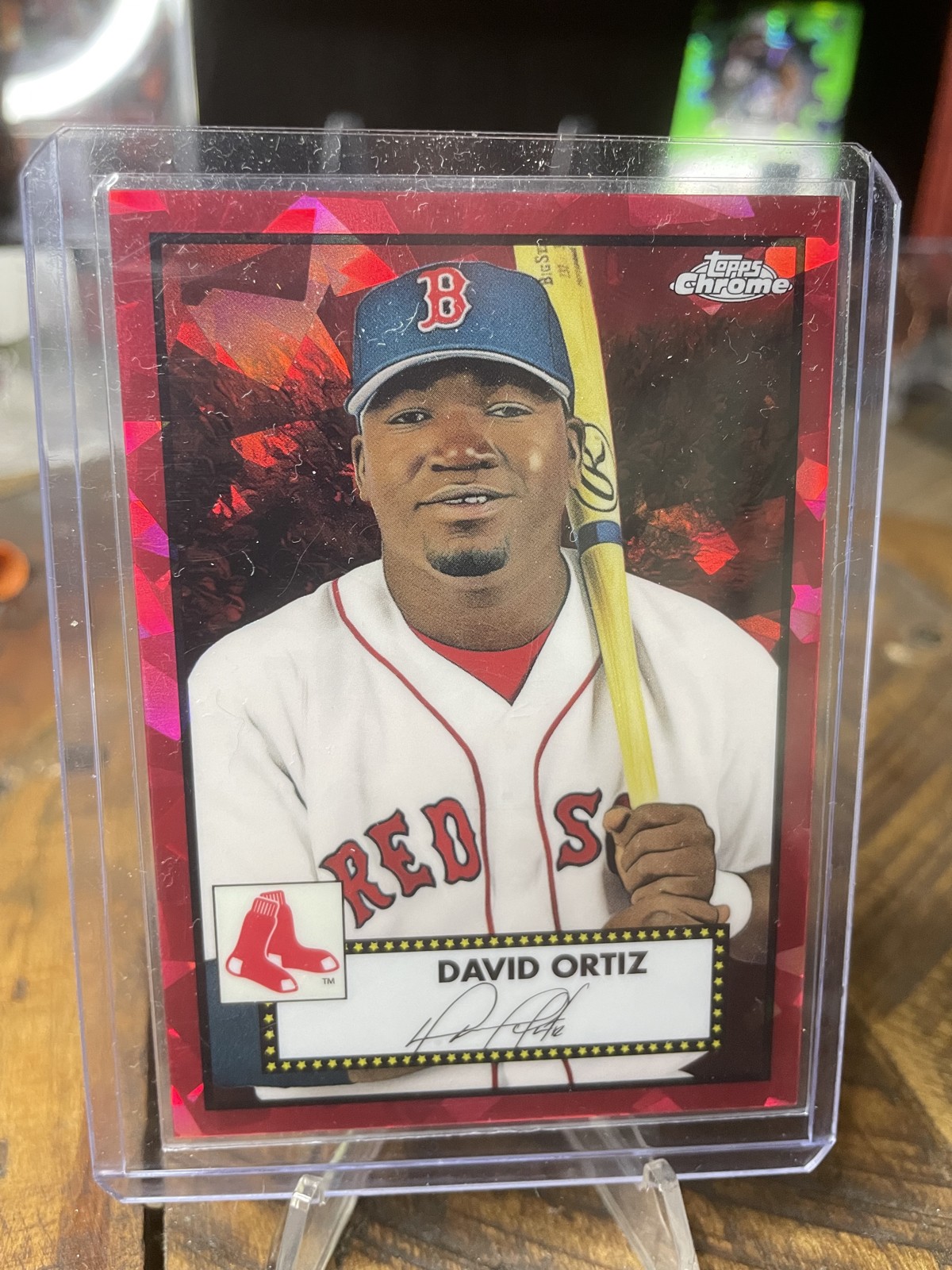2021 Topps Chrome Platinum Anniversary David Ortiz  Red Atomic Refractor /100