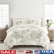 3 Piece Eucalyptus Duvet Cover Set Queen Microfiber Soft Durable Comforter Set