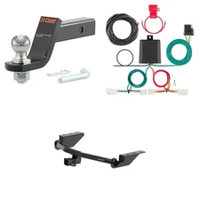 CURT Tow Package 2in Trailer Hitch, Wiring, #45056 Ball Mount Pin & Clip, 13406