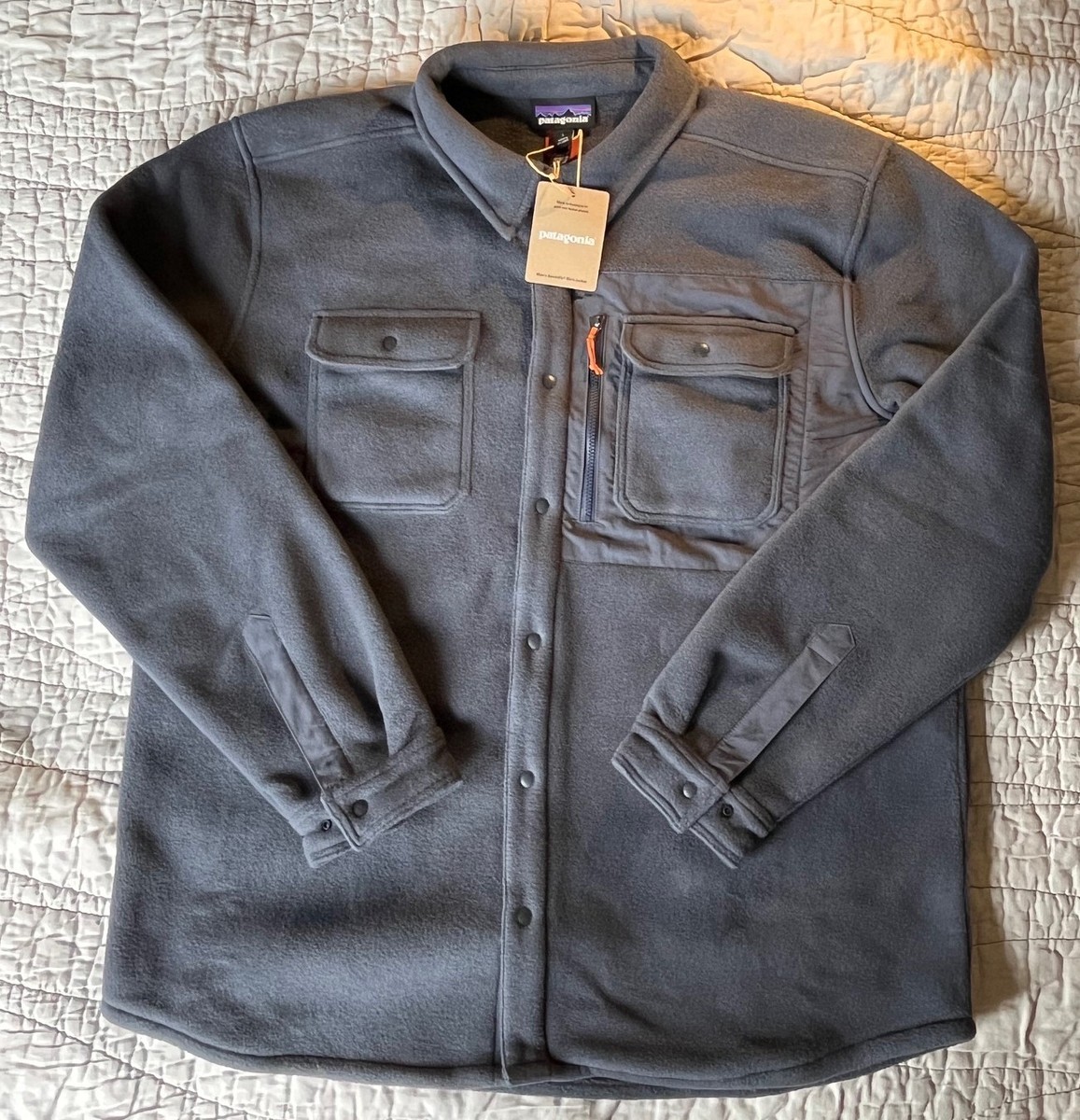 NWT Patagonia Synchilla Fleece Shirt Jacket Smolder Blue Men's L