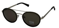Fila Mens Soft Round Matte Grey Sunglass ,Polarized Lens SF8494. 581P