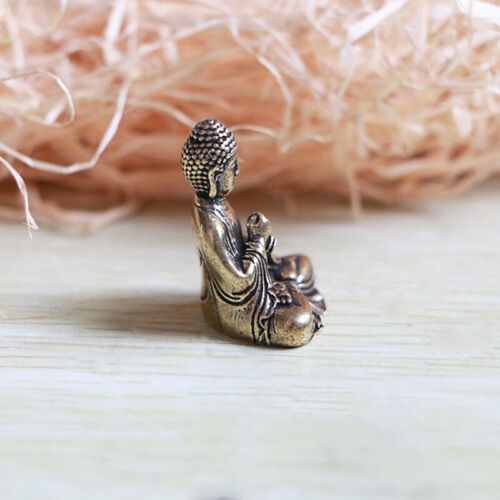 Pure Brass Sakyamuni Buddha Small Statue Buddha New Chinese Buddha Hand Carved - Picture 3 of 8