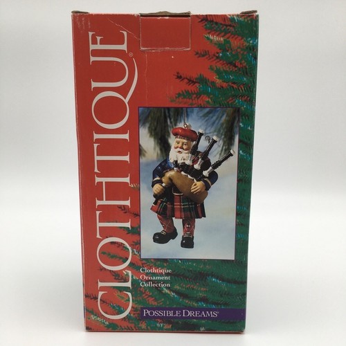 Clothtique Schottischer Weihnachtsmann mit Dudelsack Weihnachtsschmuck Possible Dreams 2000 - Bild 8 von 13