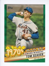 2020 Topps Series 2 #DB-38 TOM SEAVER Decades Best GREEN PARALLEL