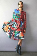 New Anthropologie Farm Rio Georgia Maxi Shirtdress Size L NWT