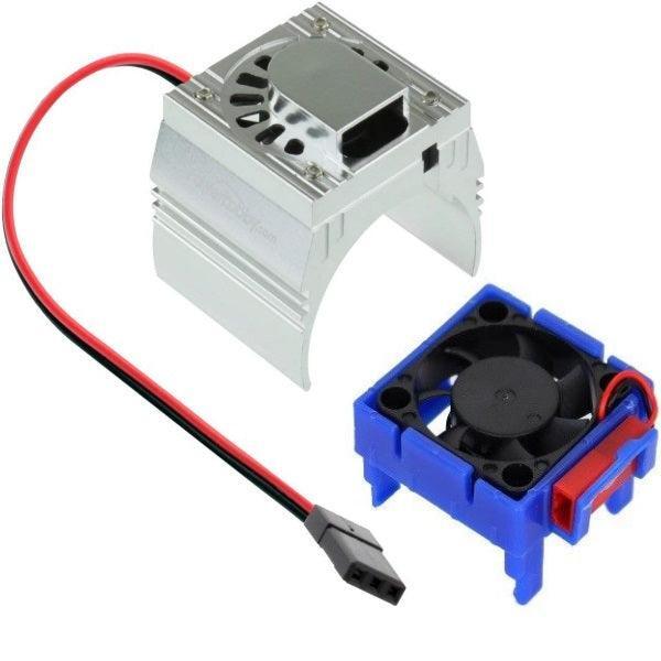 Powerhobby ESC + Motor Cooling Fan Blue FOR Traxxas Velineon VXL-3 Slash 2WD