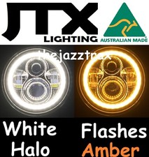 1pr LED jtx Halo White Lights Flash Amber Holden EJ EK EH FJ FE FC FB Drover 