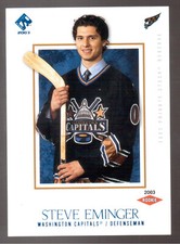 2002-03 PRIVATE STOCK RESERVE #184 STEVE EMINGER ROOKIE BLUE #210/250