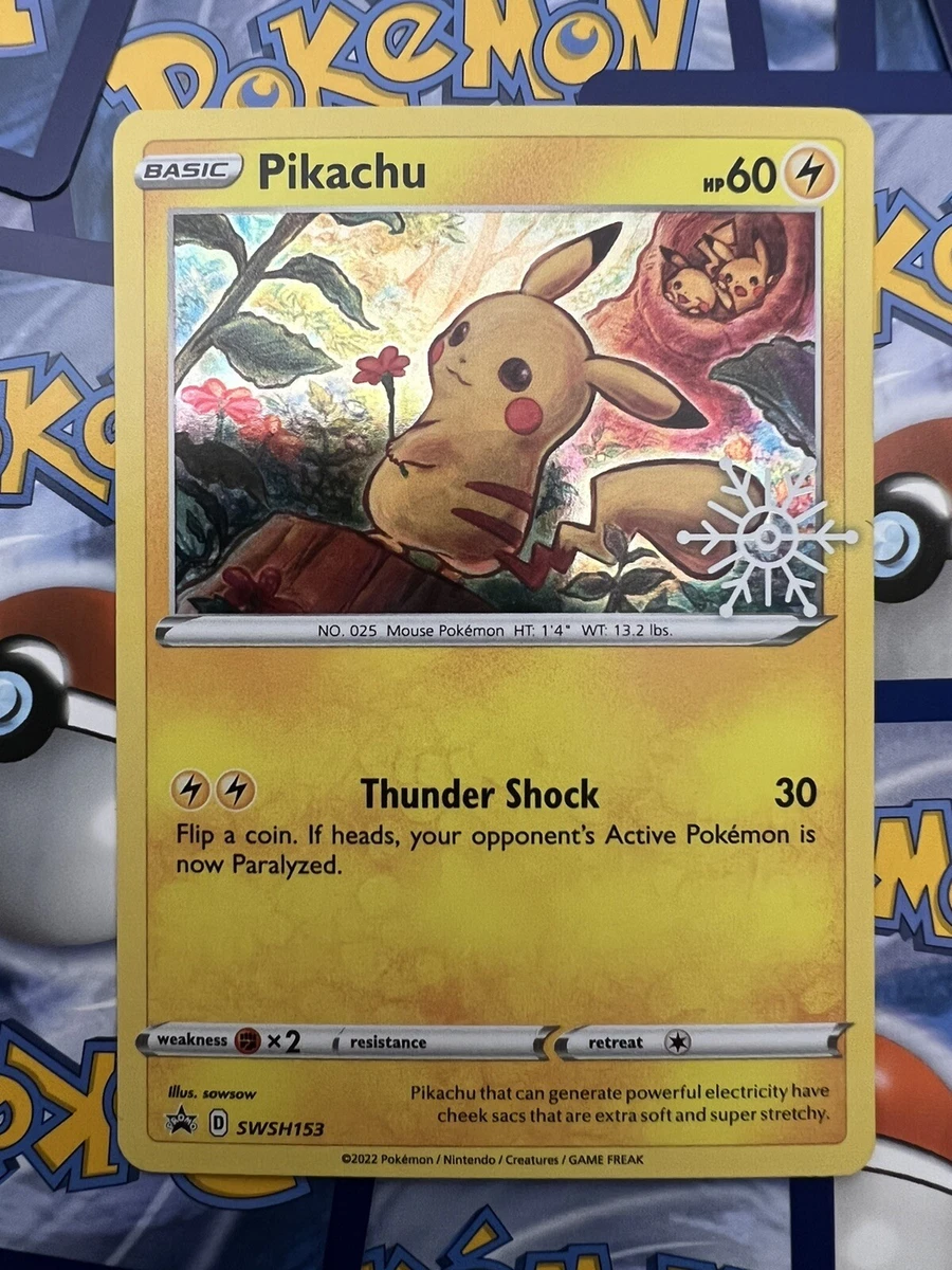 Pokémon 2022 TCG Holiday Calendar Exclusive Pikachu SWSH153 Card Snowflake  Stamp | eBay