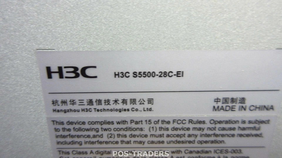 H3C S5500-28C-EI - 24-Port Gigabit Managed Switch W/ 2 Interface Slots + 4x SFP - Image 3 of 3