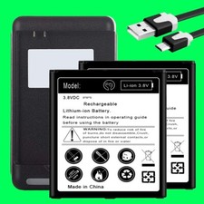 Large Power 2x 6270mAh Battery Rapid Charger Cable f Samsung Galaxy S4 SCH-R970C