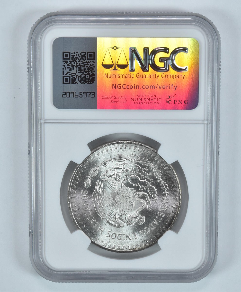 1982 Mo Mexico 1 Onza Silver Libertad MS65 NGC Strong