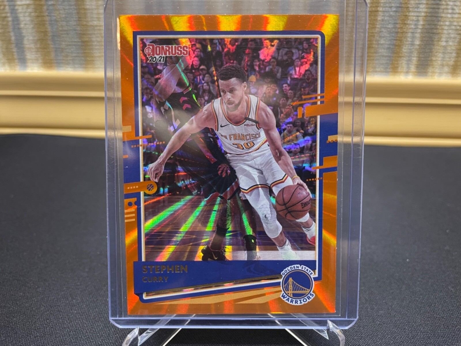 2020-21 Panini Donruss STEPHEN CURRY Orange Laser #41 Golden State Warriors