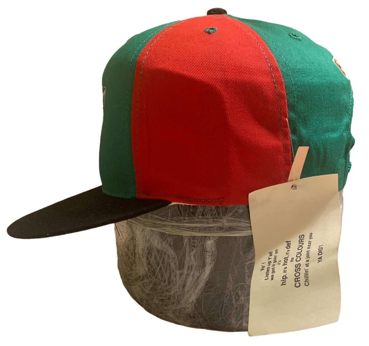 Cross Colours Multicolor Mint Vintage Baseball Cap - Red, Yellow, Green Cross Colours Polka Dot Hat Vintage New Black Yellow Purple  main image 2