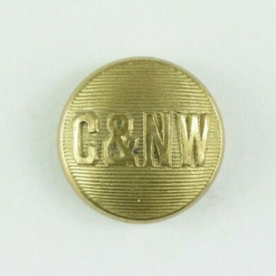 1880s-90s Chicago & Northwestern Railway Original Uniform Button Z5BT