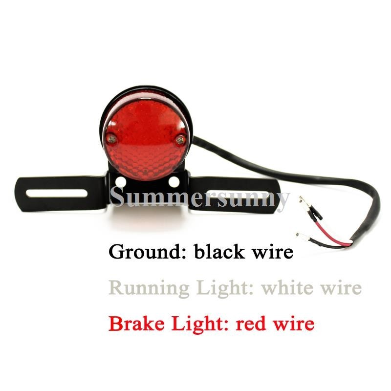 Universal Red Lens LED Motorcycle Brake Light – Rear License Plate Bracket Tail Light