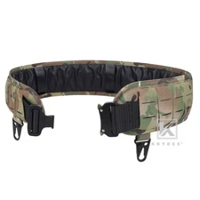 KRYDEX Laser Cut MOLLE Belt 3 in Battle Outer Belt w 1.75 in Inner Belt MC Camo