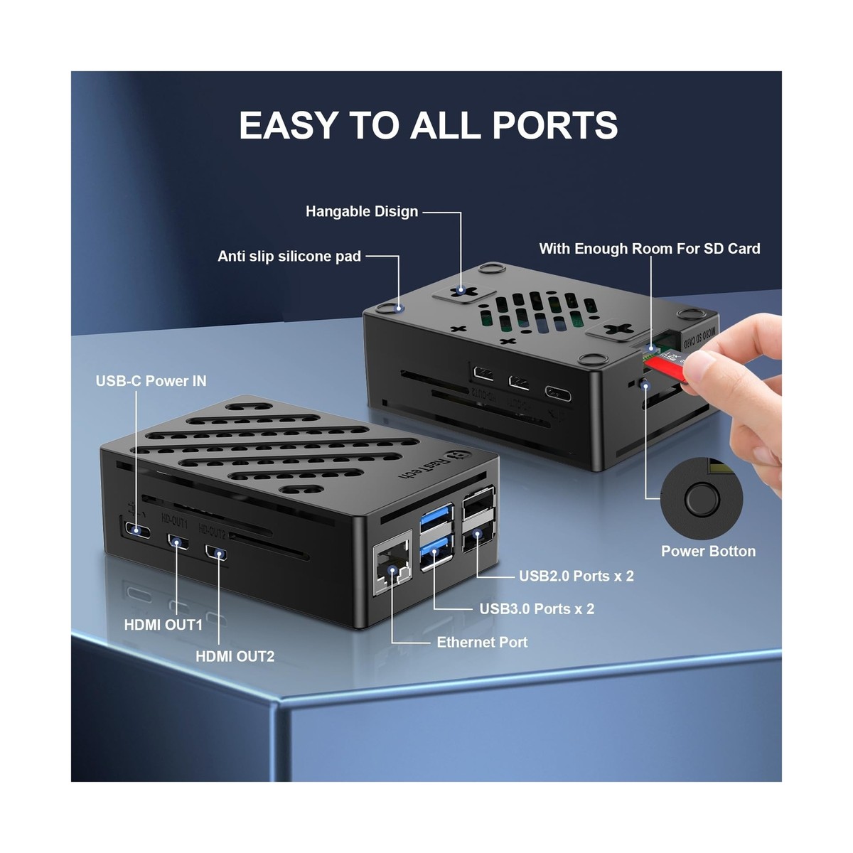 RasTech for Raspberry Pi 5 8GB Starter Kit with Pi 5 8GB Board