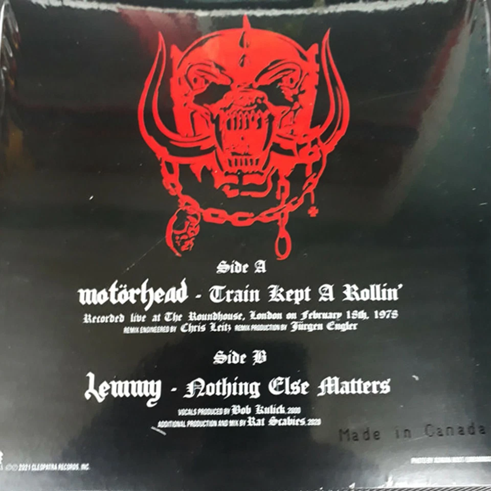MOTORHEAD 7" Train Kept A Rollin' / Nothing Else Matters BLUE VINYL Limited Edn. - Image 3 of 4